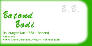 botond bodi business card
