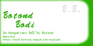 botond bodi business card